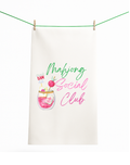 Mahjong Social Club Flour Sack Tea Towel | Watercolor Mahjong Kitchen Towel | Cute Mahjong Home Decor Gift