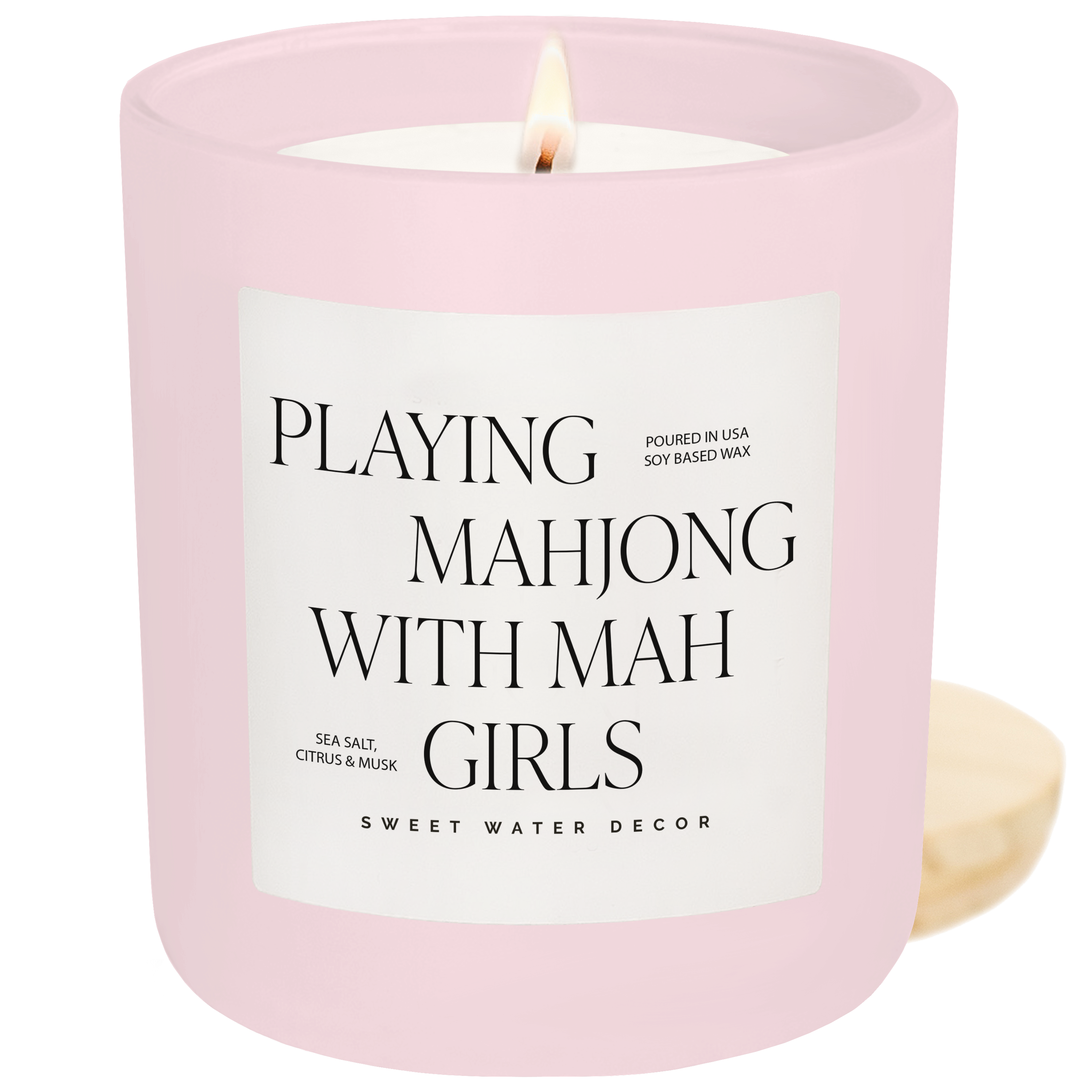 Mahjong Candle for Women | "Playing Mahjong with Mah Girls" 15 oz Soy Candle | Fun Mahjong Gift Idea