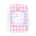 Mahjong Pink Plaid "Dot Crack Bam" 24ct Guest Napkins 3-ply