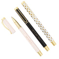 Inspirational Pen Set for Women | 3-Piece Motivational Ballpoint Pens | Boss Lady Office Gift