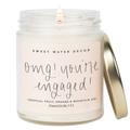 Engagement Party Candle Gift | OMG You're Engaged! 9 oz Tropical Soy Candle | Bridal Shower Favor & Bride Gift