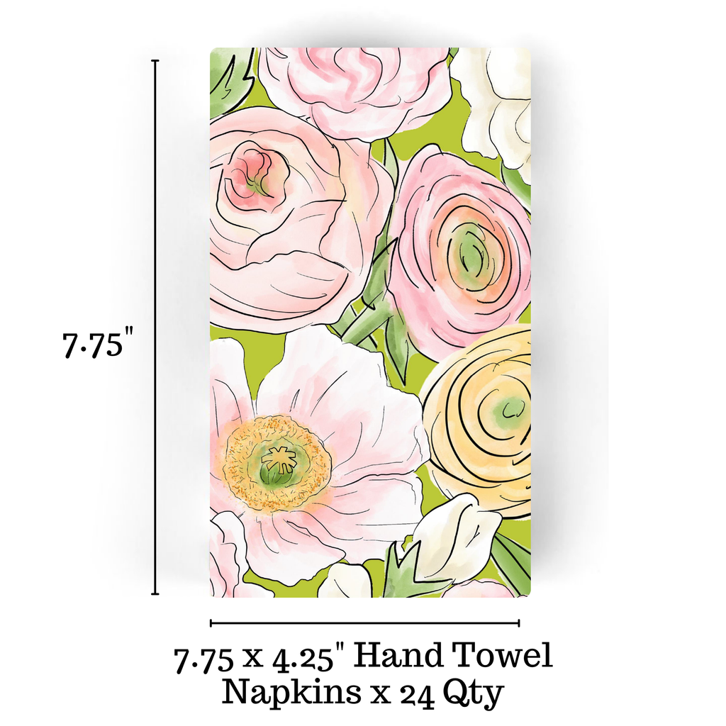 Fabulous Garden Floral Pattern 24ct Guest Napkins (3 ply)